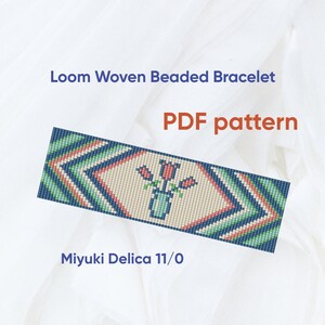 Bracelet pattern, Bead loom pattern, Delica bracelet, Loom woven bracelet, Downloadable, PDF