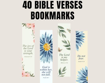 40 Bible Verses Bookmarks – Christian Bookmarks for Inspiration and Faith