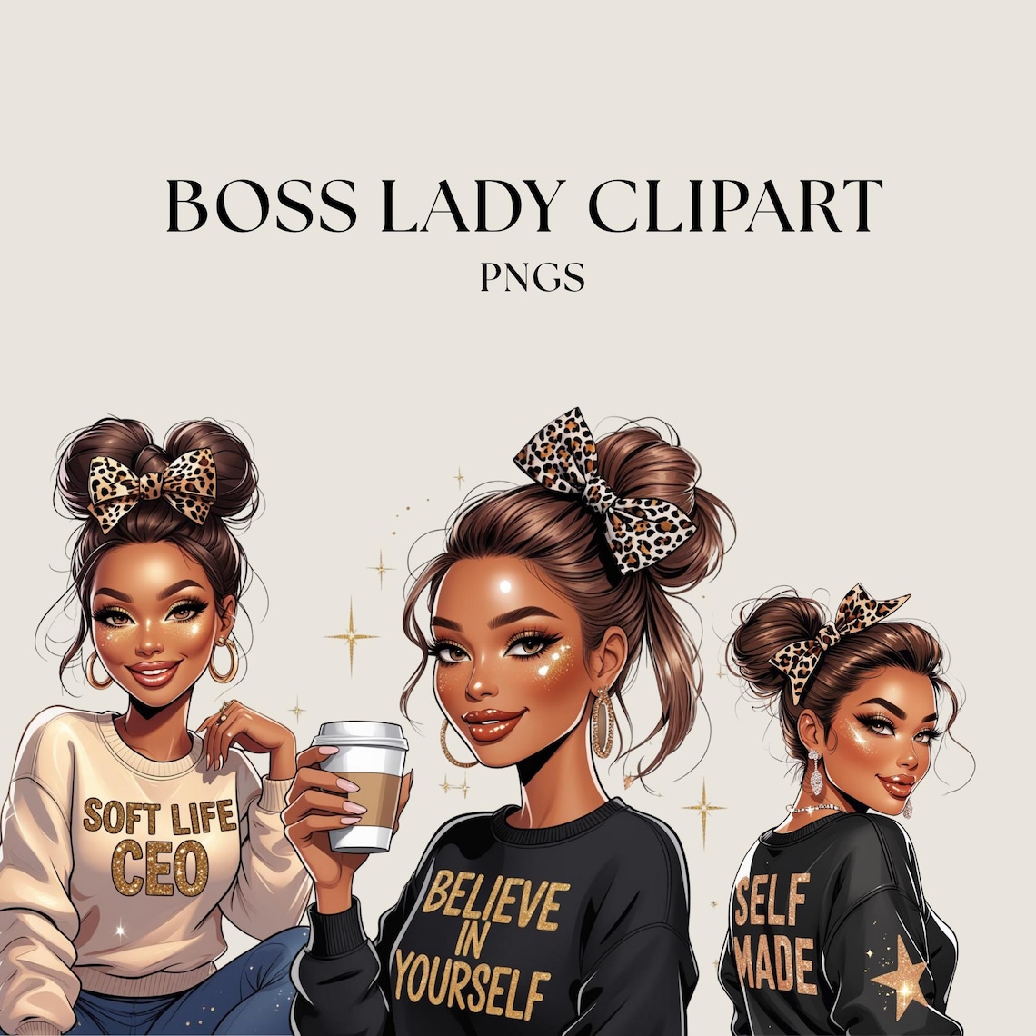 Boss Lady Clipart Bundle — Empowered, Stylish, Ready to Create - Etsy