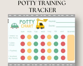 Potty Training Tracker Printable | Kids Potty Routine Chart (PDF)
