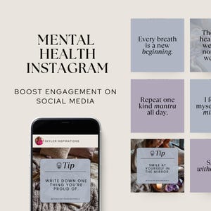Plantillas de Instagram de salud mental: modernas, inspiradoras y listas para usar
