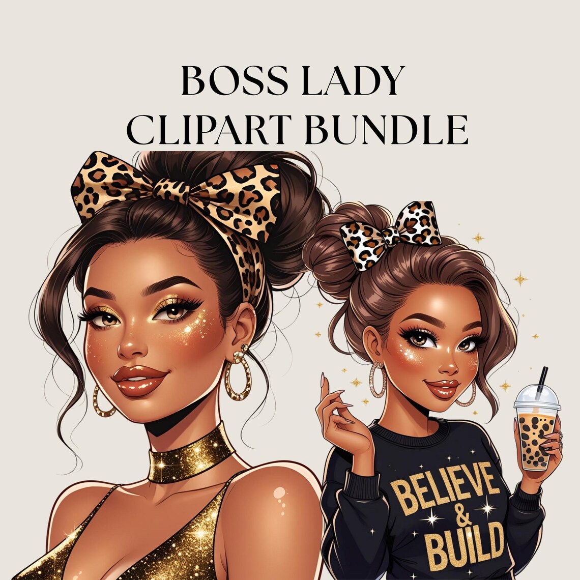 Boss Lady Clipart Bundle — Empowered, Stylish, Ready to Create - Etsy