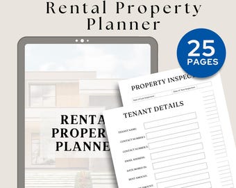 Rental Property Planner | Landlord Organizer | Tenant Tracker | Real Estate Management Binder