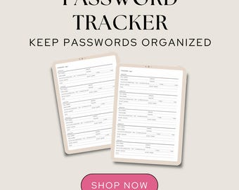 Password Tracker - Keep Your Digital Life Organized & Secured!