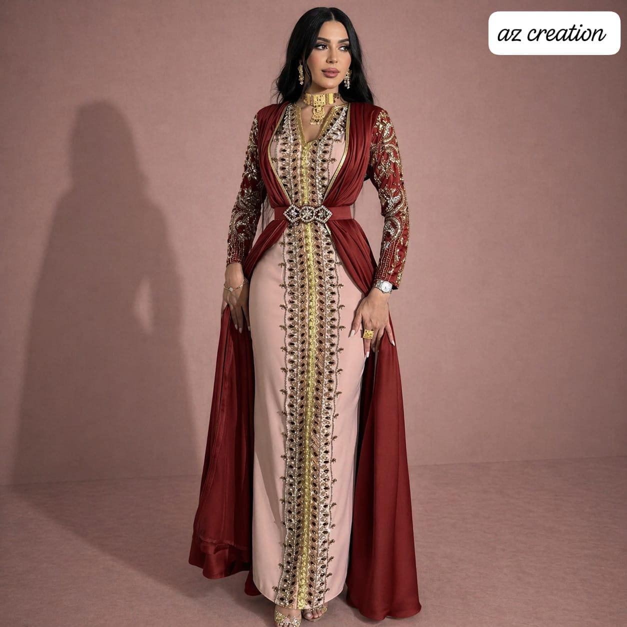 white christmas dresses Malaiqa Arabic Dress – anahco