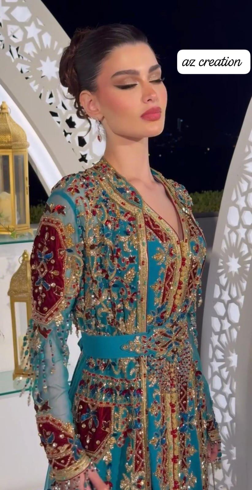 green emerald velvet dress Colette CL12006