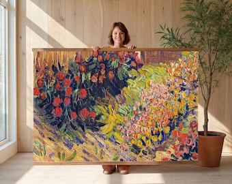Van Gogh Garden at Auvers Canvas Tapestry Wall Art | 328