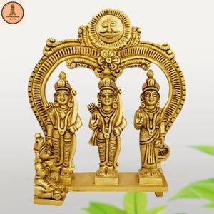 Brass Ram Darbar Brass Murti Brass Idol, Brass Ram Darbar Big Size, Home Living Decoration
