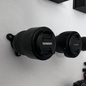 Nikon F Wall Mount Pack Of 2, Underdesk Mount For Nikon F-Mount Lens Or Body - Storage, Display, Organizer, Camera Holder, Space-Saving