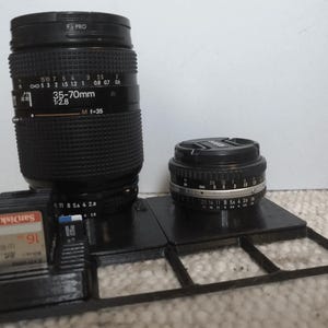 Gridfinity Nikon F Lens Stand | Modular Nikon F Lens Display Holder | Nikon F Mount Lens Storage | Photography Nikon Gear Organizer