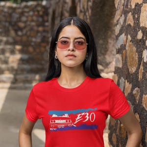 T-shirt classic car E30 tricolor vintage