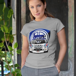 Lancia 037 Gruppe B Sammlungswagen - Vorderseite Silhouette Tee