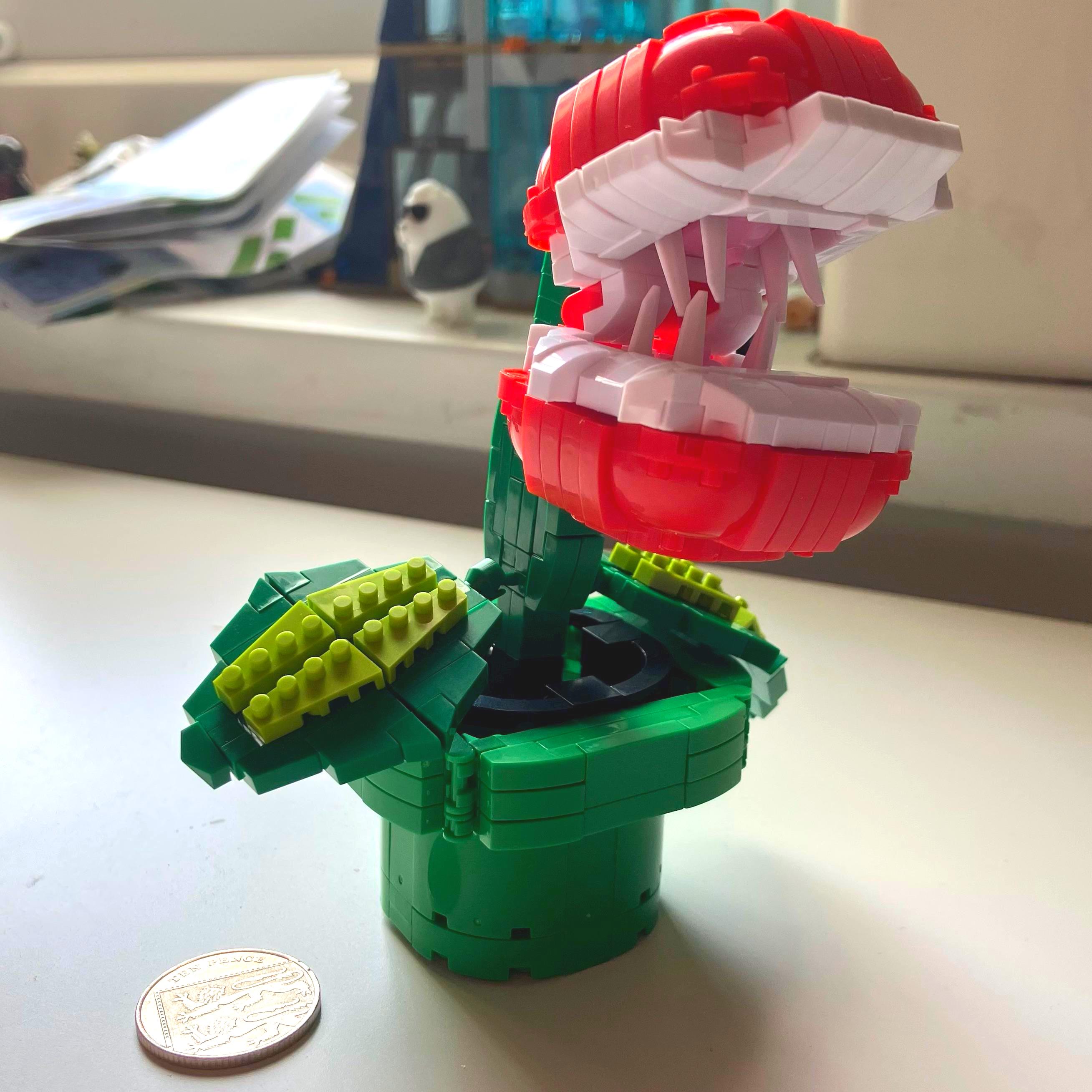 Lego Super Mario Minibirickz Pirhanna Plant Pipe Chomper Complete