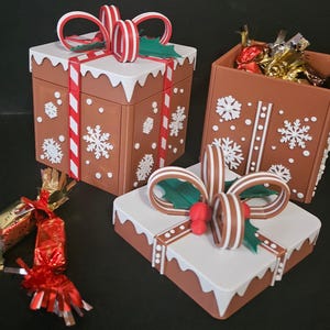 3D Printed Christmas Gift Box | Festive Sweet & Treat Box | Reusable Xmas Present Box | Christmas Keepsake Storage | Holiday Decor UK image 1