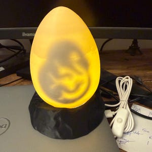 Jurassic Dinosaur Egg Lamp – 3D Printed Prehistoric Night Light | Unique Dino Gift for Kids & Adult image 2
