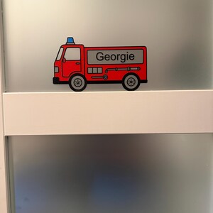 Personalised Fire Truck Door Sign – Custom Kids Bedroom Decor image 4