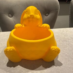 Easter Bunny Sweet Pot | 3D Printed Rabbit Candy Bowl | Personalised Egg Holder | Spring Table Decor | Kids Easter Gift UK image 6