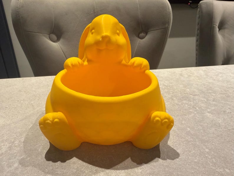 Easter Bunny Sweet Pot | 3D Printed Rabbit Candy Bowl | Personalised Egg Holder | Spring Table Decor | Kids Easter Gift UK image 6