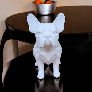 French Bulldog Sculpture – 3D Printed Dog Decor, Frenchie Statue, Modern Home Decor, Pet Lover Gift, Available in Multiple Colours image 2