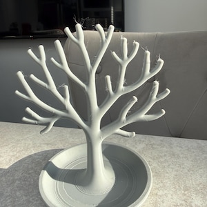 Elegant 3D Printed Jewellery Tree Stand | Modern Earring Holder | Necklace Organiser | Minimalist Display for Dressing Table or Gift image 5