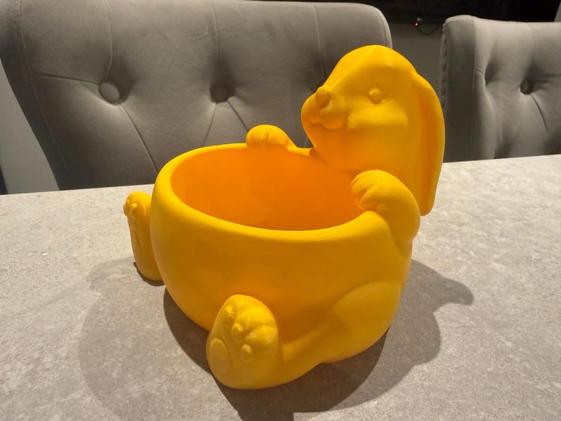 Easter Bunny Sweet Pot | 3D Printed Rabbit Candy Bowl | Personalised Egg Holder | Spring Table Decor | Kids Easter Gift UK image 8