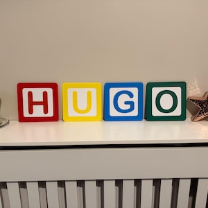 Personalised 3D Toy Story Name Blocks – Custom Nursery Decor | Pixar Bedroom Gift | Handmade Kids Name Sign image 1
