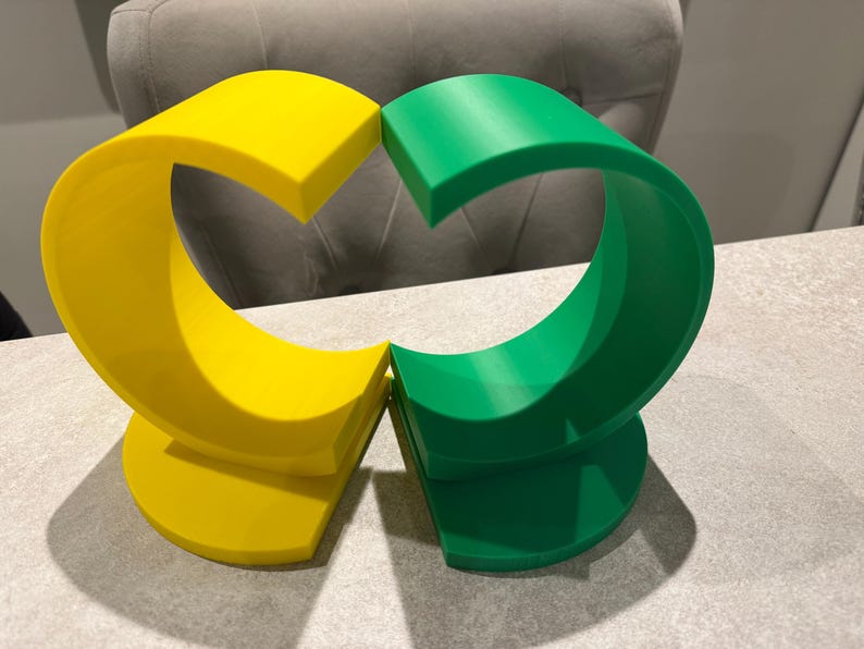 Circular Bookend | Modern Minimalist Book Holder | Custom Colour Options 3D Printed image 4