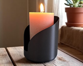 Modern Large Candle Holder – Custom Colours | Minimalist Home Decor Centerpiece 3D Printed