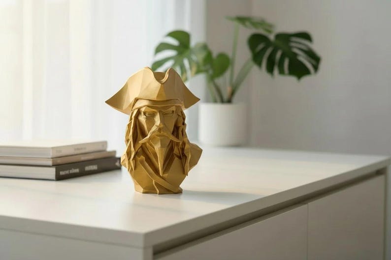 Pirate Bust Decor | 3D Printed Pirate Statue Bild 18