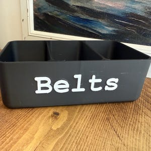 3D Printed Belt Organizer – Custom Belt Rack for Closet – Personalized Belt Holder Gift for Him – Men's Closet Storage – Father's Day Gift image 3