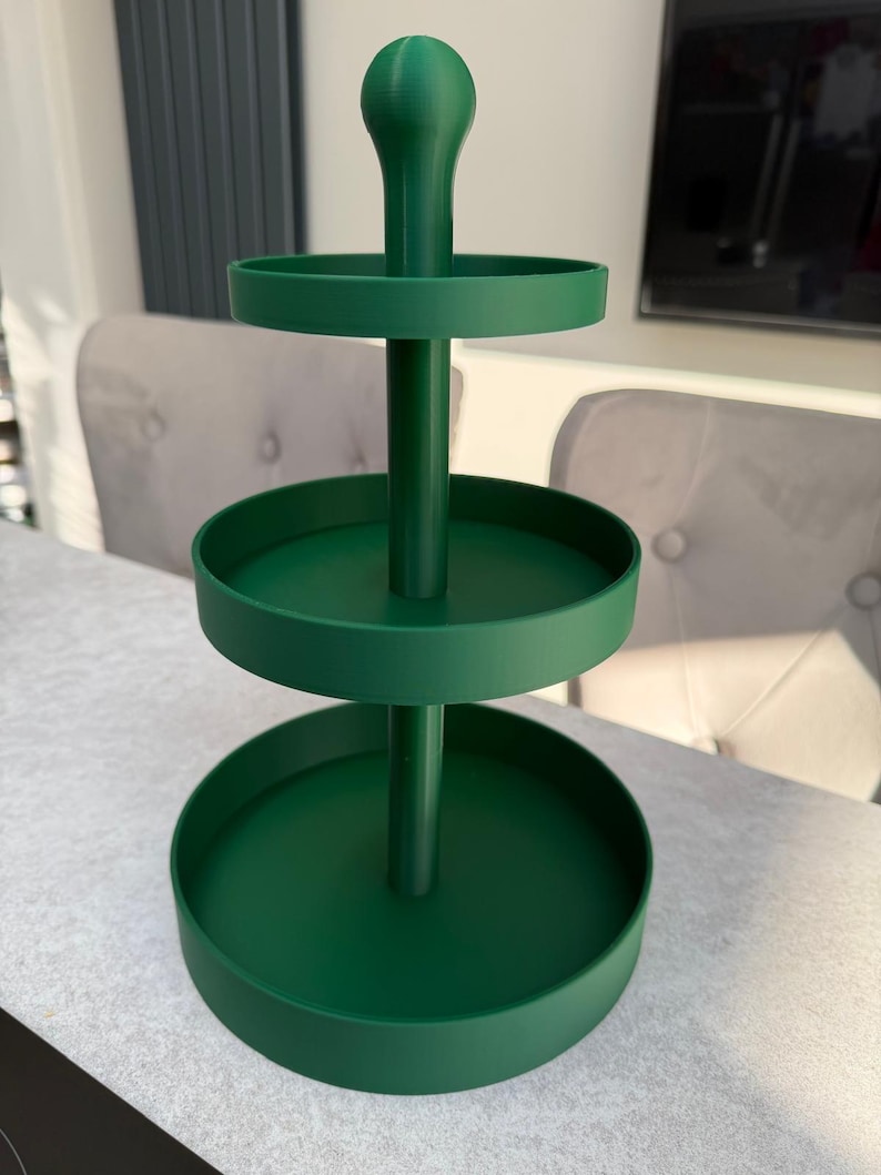3-Tier Afternoon Tea Cake Stand – Custom Colours – Elegant Dessert Display - 3D Printed image 3