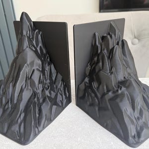 Stunning Minimalist Mountain Bookends Set – 3D Printed, Custom Colours image 17