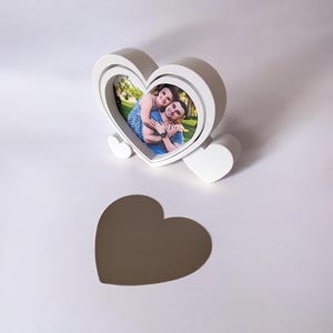 Heart Shaped Photo Frame UK | Romantic Wedding Gift | Anniversary Present | Valentines Gift | Love Home Decor | Engagement Gift | 3D Printed image 6