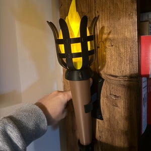 Gothic Torch Tealight Holder – 3D Printed Medieval Flame Lantern | Tabletop & Outdoor Decor image 4