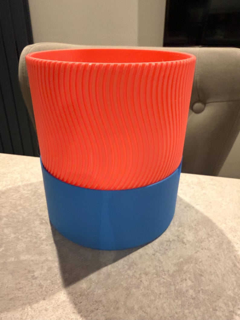 Ribbed Planter Set – 2-Piece Self-Watering Plant Pots | Modern Minimalist Indoor Decor 3D Printed image 12