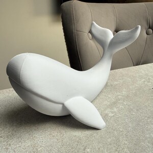 Whale Sculpture | Custom Colour Options | Modern Desk & Home Decor | 3D Printed image 3