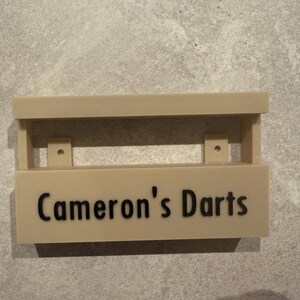 Personalized 3D Printed Darts Holder: Custom Dart Stand with Optional Flight Storage image 2