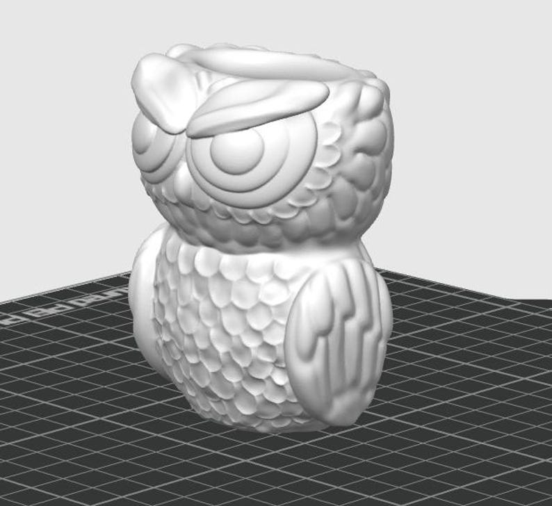 Owl Pencil Holder | 3D Printed Desk Organiser | Cute Owl Pen Pot | Office & Study Storage | Fun Desk Decor image 2