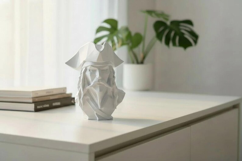 Pirate Bust Decor | 3D Printed Pirate Statue Bild 19