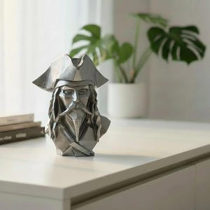 Pirate Bust Decor | 3D Printed Pirate Statue Bild 20