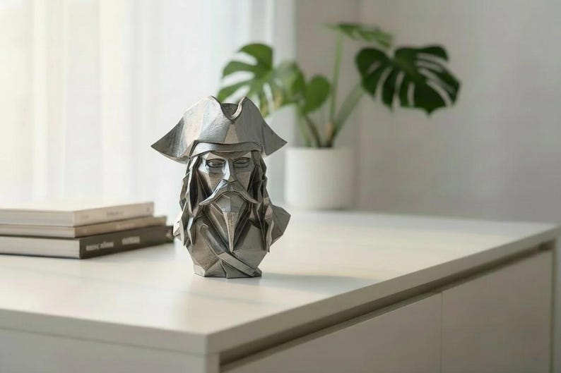 Pirate Bust Decor | 3D Printed Pirate Statue Bild 20