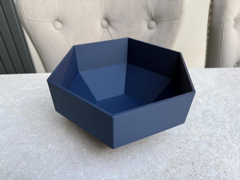 Maceta hexagonal para suculentas / Decoración moderna para plantas / Opciones de color / Impresión 3D imagen 3