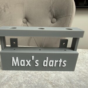 Personalized 3D Printed Darts Holder: Custom Dart Stand with Optional Flight Storage image 1
