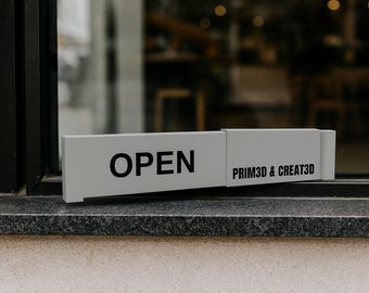 Custom Open Closed Sign | Personalised Business Door Sign | Custom Colours & Text | Shop Window Sign | Small Business Sign UK
