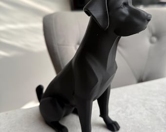 Charming  Labrador Dog Sculpture – Custom Colours – 3D Printed- Handmade in the UK