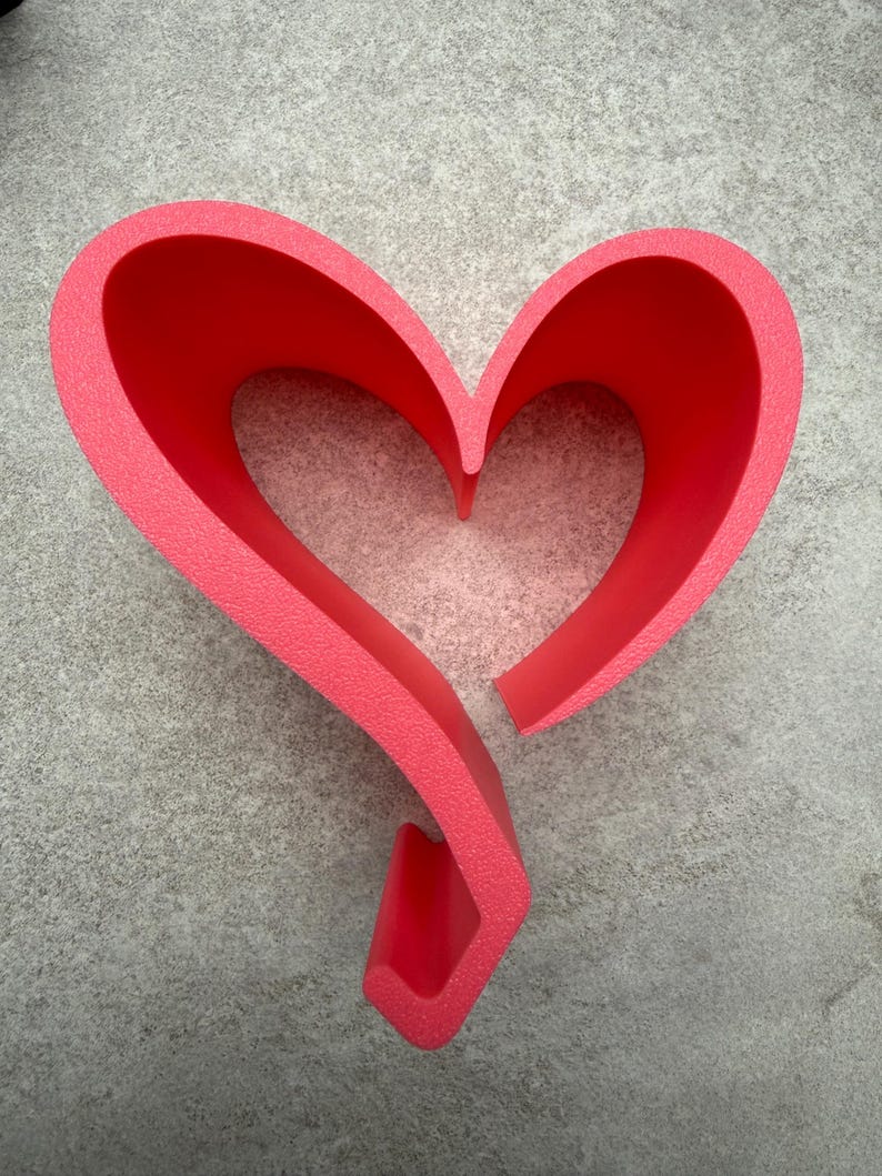 Heart Shaped Phone Stand – 3D Printed Smartphone Holder – Cute Desk Accessory – Gift for Her – Multiple Colours – Valentine’s Day Gift image 9