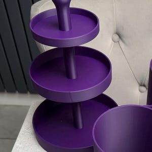 3-Tier Afternoon Tea Cake Stand – Custom Colours – Elegant Dessert Display - 3D Printed image 4