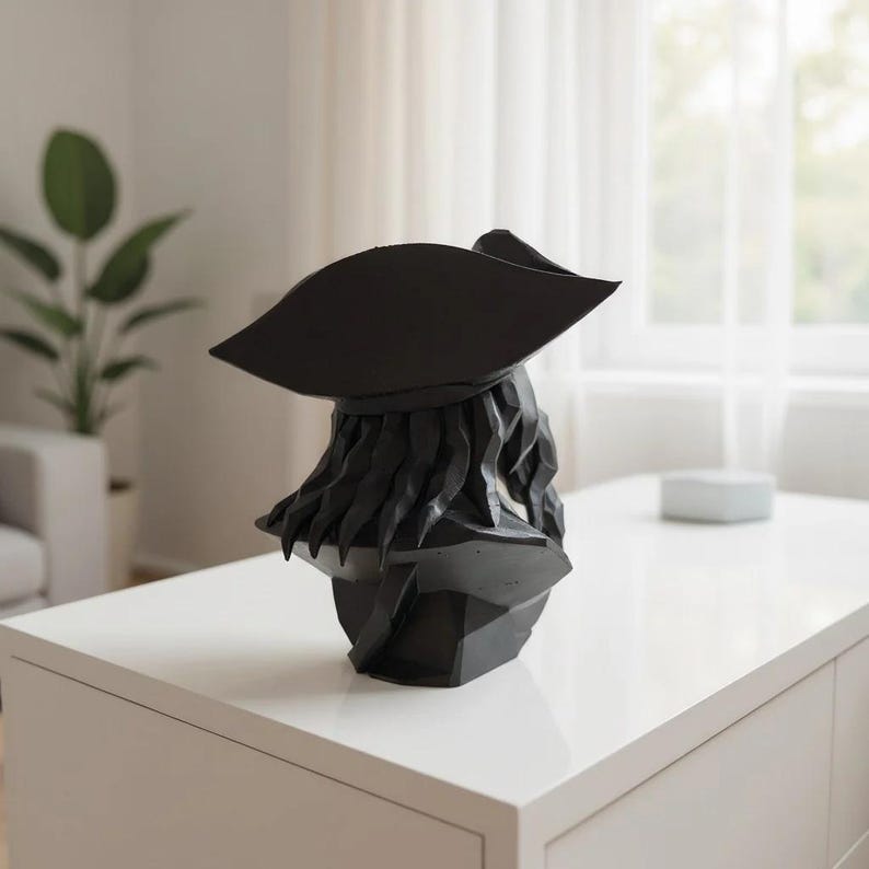 Pirate Bust Decor | 3D Printed Pirate Statue Bild 4