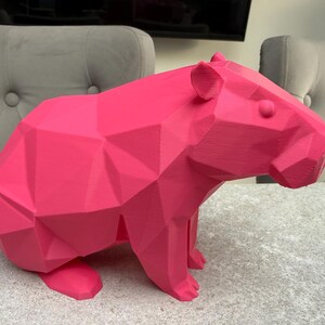 Adorable 3D Printed Capybara Figurine | Custom Colours | Unique Gift for Animal Lovers & Desk Decor image 2