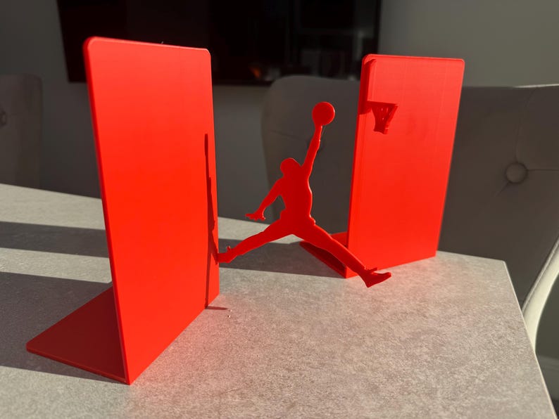 Basketball Dunk Bookends – Unique Sports Lover Gift | Custom Colours | Modern Home & Office Decor 3D Printed image 4
